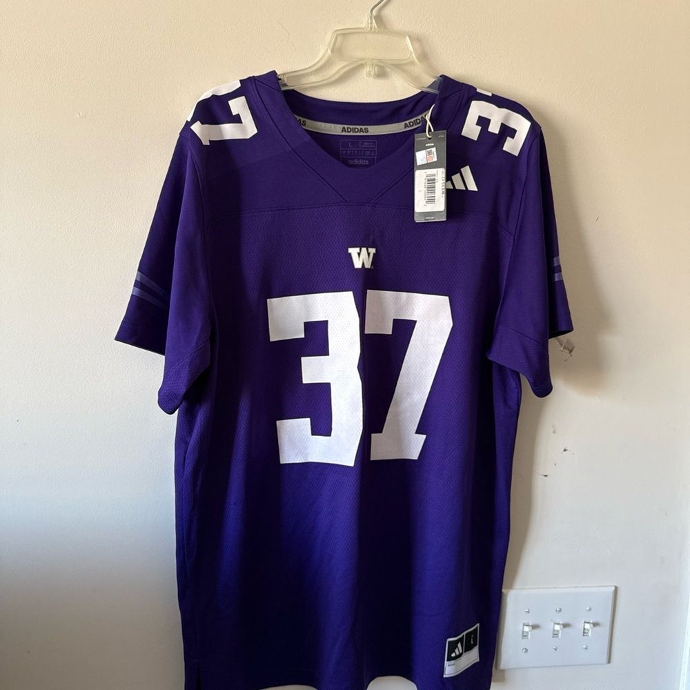 Men’s Adidas Primegreen Sam Finnegan #37 Washington Huskies Jersey Sz L - NWT